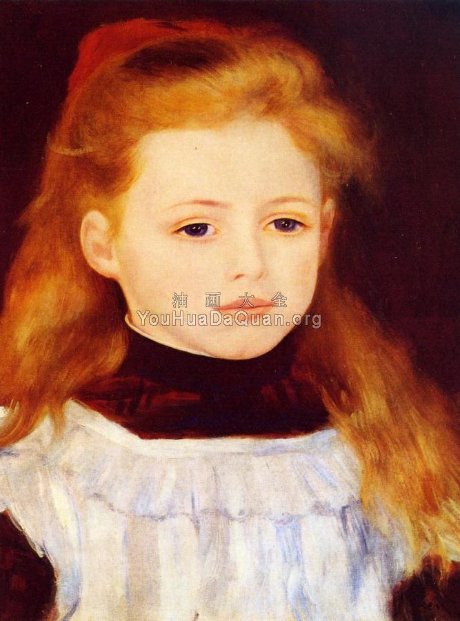 Little Girl in a White Apron, Lucie Berard - 皮埃尔·奥古斯特·雷诺阿